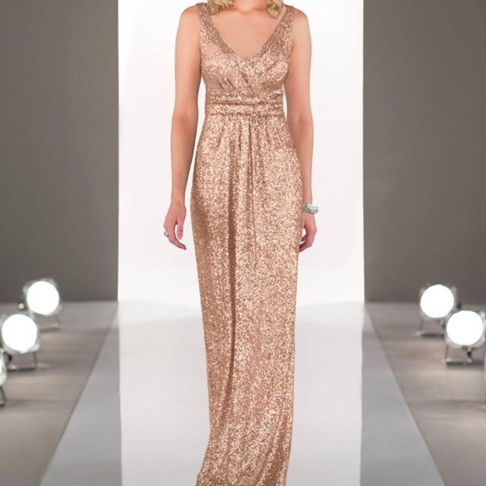 Sorella Vita Rose Gold Sequin Bridesmaid Dress